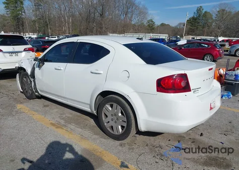2014 Dodge Avenger Se из США, поврежденный, VIN 1C3CDZAB4EN203123